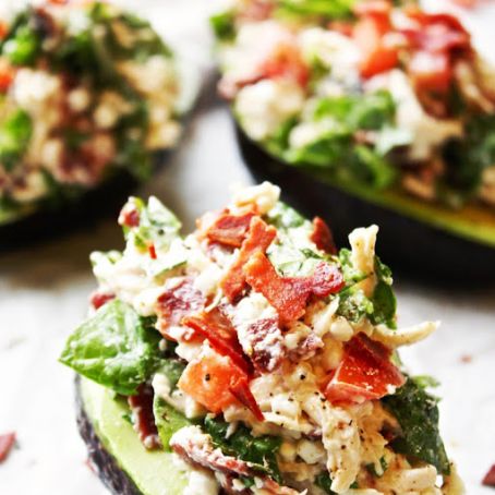Bacon Chicken Salad in an Avocado Boat